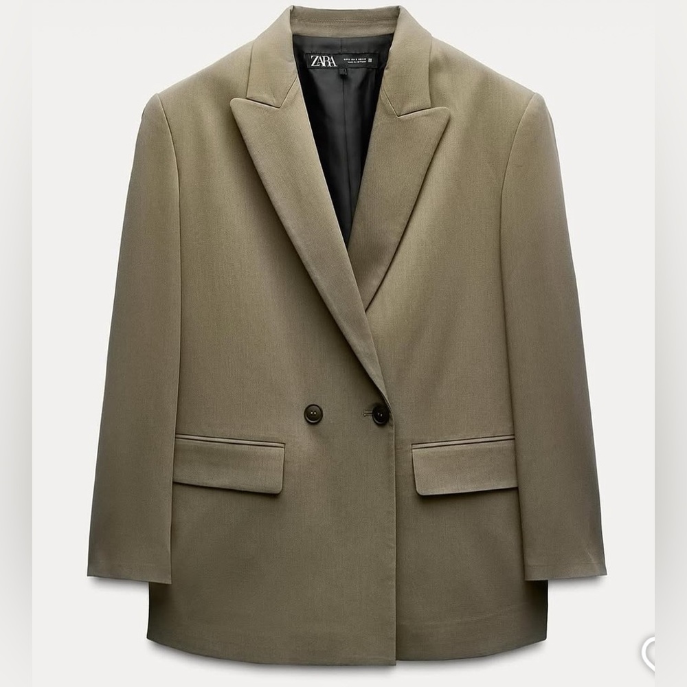 Zara Oversized Double Breasted Blazer